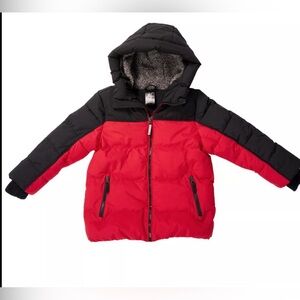 Fleece lined hooded puffer
